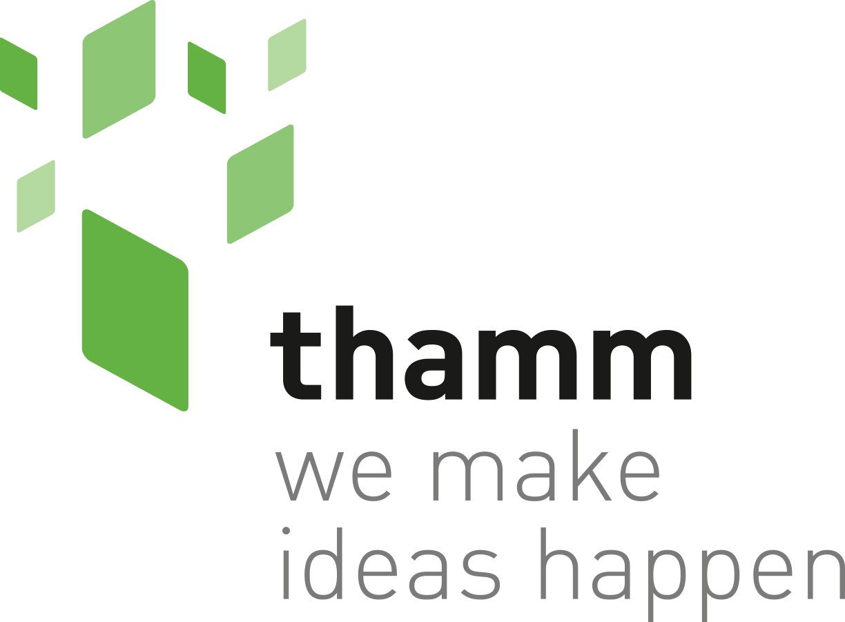 Logo: Thamm: we make ideas happen